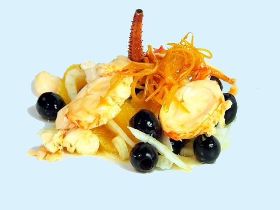 Ensalada tibia de langosta