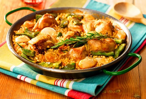 Paella de carne