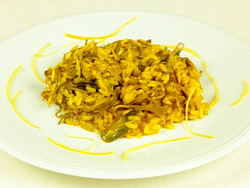 Risotto de alcachofas