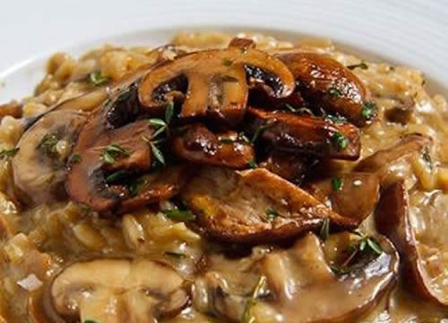 Risotto de champiñones